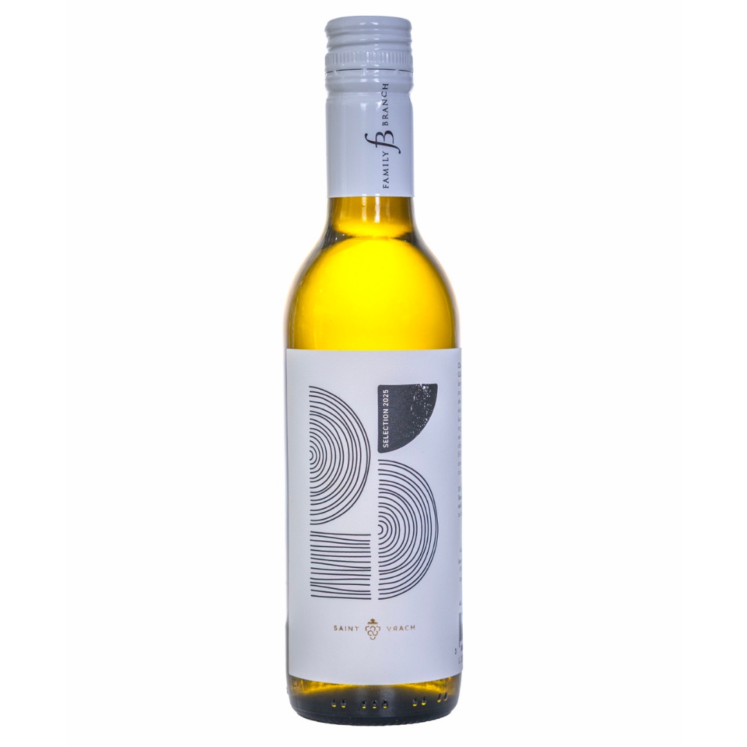 A small bottle of white wine Sovignon Blan